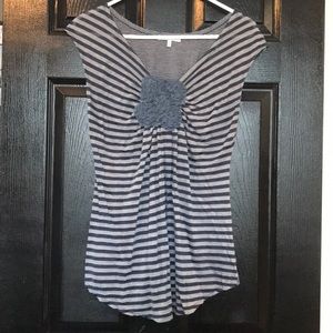 Striped ruched T-shirt